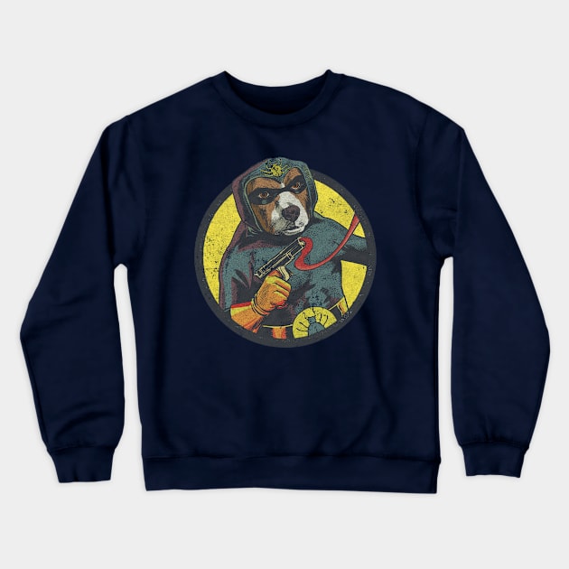 Golden Age Blue Beagle Crewneck Sweatshirt by ThirteenthFloor